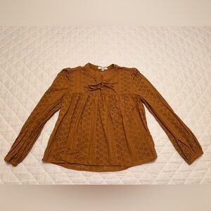 Madewell eyelet top size small